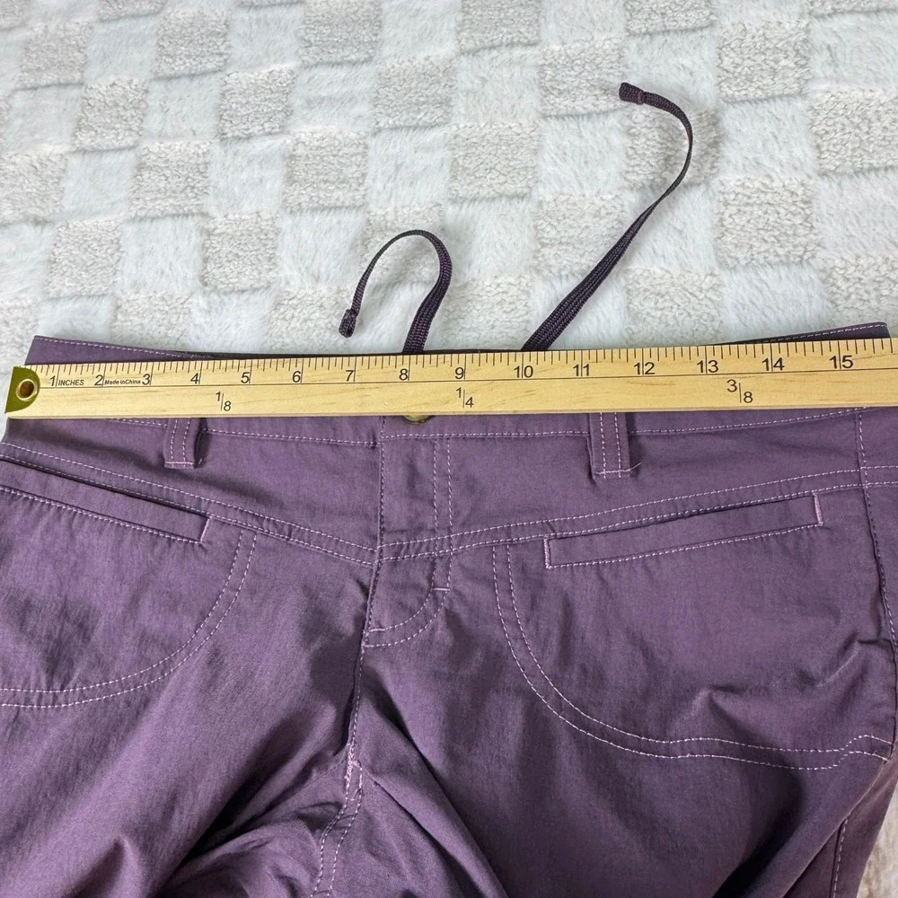Athleta Womens Low Rise Purple Hiking Cargo Pants Plum 31
